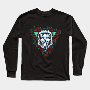 Wolf  | Wolf in rose Long Sleeve T-Shirt